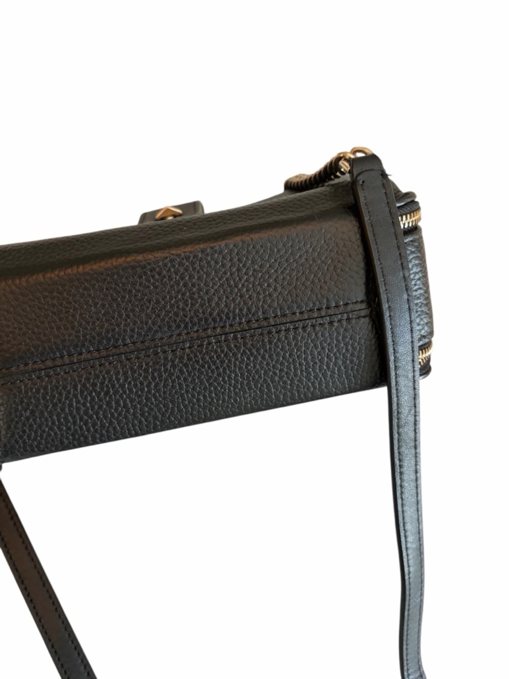 Kate Spade Hudson black pebble leather double zip crossbody - Picture 8 of 12